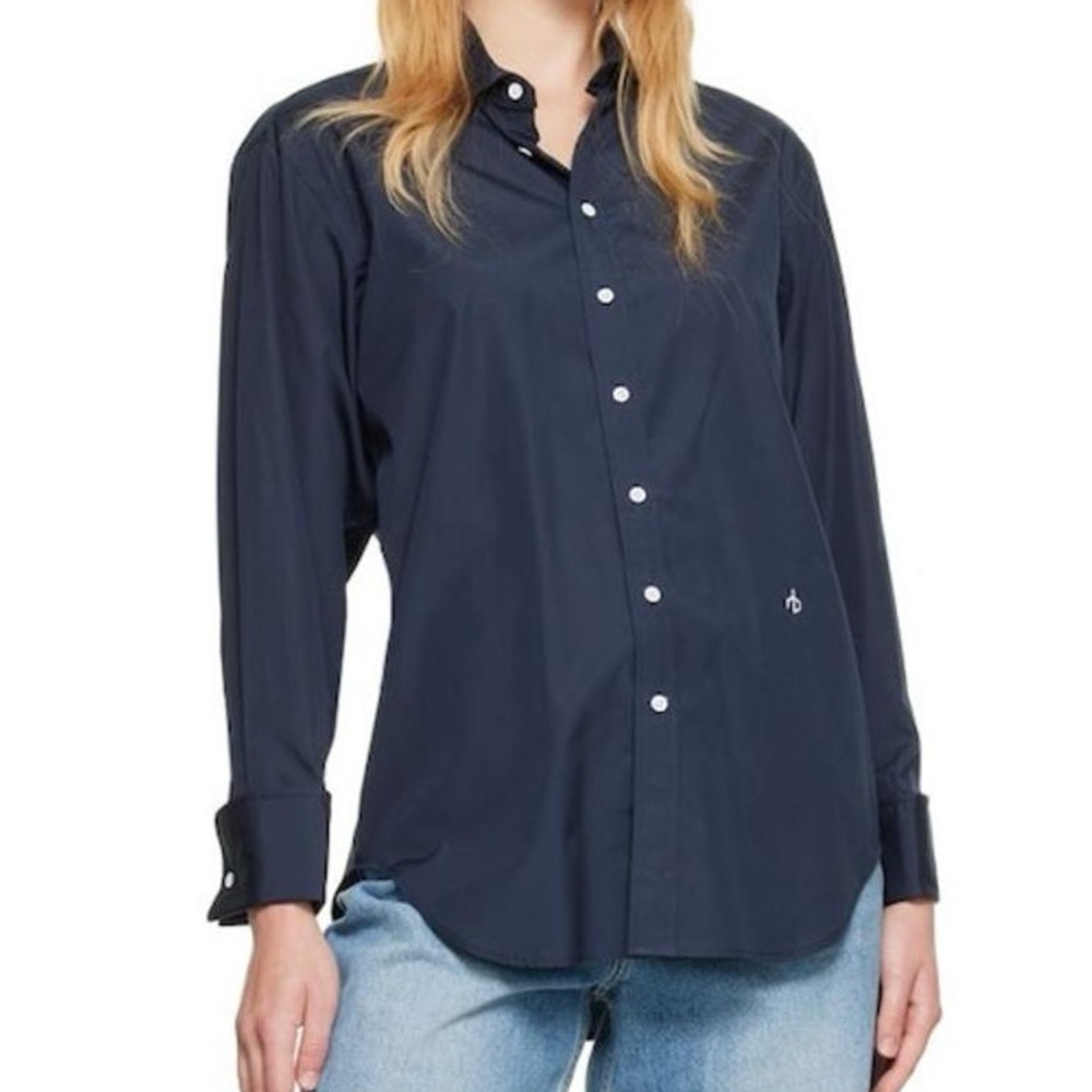 rag & bone Diana Poplin Shirt in Salute (Navy Blue)